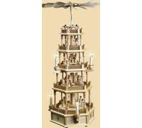 Pirámide de Cristo Nacimiento 4 Plantas Eléctricamente 75CM Nuevo Mesa Mineral