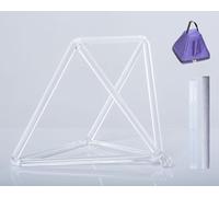 Pirámide de cuarzo de cristal transparente de 5-12 pulgadas/Mokaba/Merkaba, soporte de esquina for reducción de estrés Instrumento de percusión for terapia de sonido Meditación Yoga A(9''+bag)