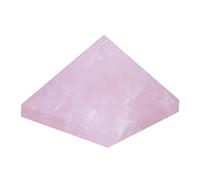 Pirámide de Cuarzo Rosa, Figura Decorativa de Cristal Natural Rosa, 15mm - Buenas Vibras, Artesanía Delicada, Regalo y Decoración Funcional para el Hogar