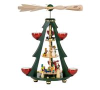 Pirámide de Mesa Agradable Con Papá Noel Color 3-stöckig Altura 40cm Nuevo Holz