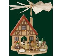 Pirámide de Mesa Casa Bayern Velas Té Arte Popular Erzgebirge Nuevo 16241