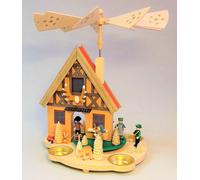 Pirámide de Mesa Casa Forestal Colores Altura 29cm Nuevo Luz Té Decoración la