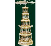 Pirámide de Mesa Christi Nacimiento En Natural Mecanismo Juego Erzgebirge Nuevo