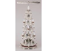 Pirámide de Mesa Con Figuras Navidad&Kurrende Burdeos/Blanco Ancho Fondo Alto =