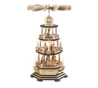 Pirámide De Mesa Historia Sagrada 3 Niveles Natural Con Iluminación Eléctrica