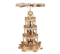 Pirámide De Mesa Motivo De Bosque 3 Piezas Natural (LxBxH): 34x32x55cm NUEVO