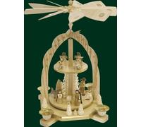 Pirámide de Mesa Nacimiento Con Ángeles Seiffen Arte Popular Erzgebirge Nuevo