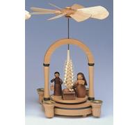 Pirámide de Mesa Nacimiento Cristo Natural Ancho Fondo Alto = 13x13x23cm Nuevo