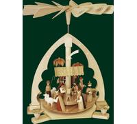 Piramide De Mesa Natividad Artesania Popular Seiffen Erzgebirge NUEVO 16132