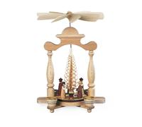 Pirámide De Mesa Navidad Árbol 1 Piso Natural (LxBxH): 22x15x32cm