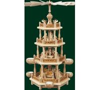 Piramide De Mesa Navidad Con Portavelas 3 Niveles Erzgebirge NUEVO 16703
