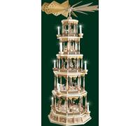 Piramide De Mesa Navidad Natural Con Música Pyramide Erzgebirge NUEVO 14746