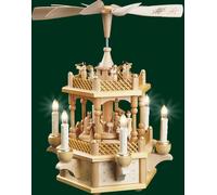 Pirámide De Mesa Navidad Natural Eléctrica Pyramide Erzgebirge NUEVA 16711