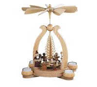Piramide De Mesa Pirámide De Arco Con Portavelas Regalo De 1 Nivel Natural NUEVO
