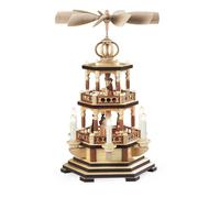 Pirámide de Mesa Santo Historia 2stöckig Natural Eléctr. Iluminado Y Angerieben