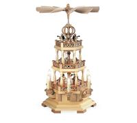 Pirámide de Mesa Santo Historia Con Ángel 2-stöckig Natural Eléctr. Iluminado