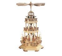 Pirámide de Mesa Santo Historia Con Ángel 2-stöckig Natural Eléctr. Iluminado