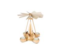 Pirámide de navidad ángel, 4 figuras, 24 cm. de alto, natural, original de lo...