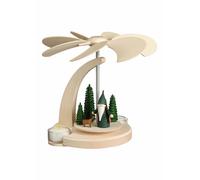 Pirámide de Navidad arco piramidal con motivos del bosque, un piso, 18 cm. de...
