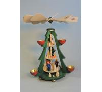 Pirámide de Navidad arco piramidal personas del bosque, 3 pisos, 40 cm. de al...