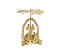 Pirámide de Navidad nacimiento de Cristo, 2 pisos, 31 cm. de alto, natural, o...