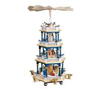 Pirámide de Navidad nacimiento de Cristo, 3 pisos, 54 cm. de alto, orginal de...