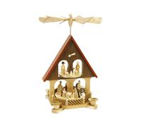 Pirámide de Navidad nacimiento de Cristo, 36 cm. de alto, orginal de los Mont...