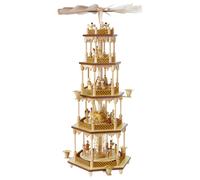 Pirámide de Navidad nacimiento de Cristo, 4 pisos, 70 cm. de alto, natural, o...