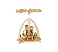 Pirámide de Navidad nacimiento de Cristo, 40 cm. de alto, orginal de los Mont...