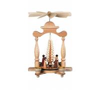 Pirámide de navidad nacimiento de Cristo, un piso, 30 cm. de alto, natural, o...