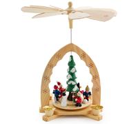 BRUBAKER Pirámide de Madera de 1 Piso - 30 Cm - Árbol de Navidad con Escena de Invierno