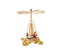 Pirámide de navidad reparto de regalos arco gótico, 28 cm. de alto, natural c...