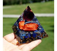 Pirámide de orgón de amatista esfera de cristal con lapislázuli, piedra de cristal de resina, curaciones de orgonita