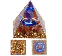 Pirámide de Orgón de Cristal para 12 Signos del Zodíaco, Pirámide de Energía de Chakra de 5cm, Cuarzo de Cristal Curación Chakra Reiki Meditación, Regalo de Decoración del Hogar (Géminis)