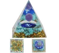 Pirámide de Orgón de Cristal para 12 Signos del Zodíaco, Pirámide de Energía de Chakra de 5cm, Cuarzo de Cristal Curación Chakra Reiki Meditación, Regalo de Decoración del Hogar (Sagitario)