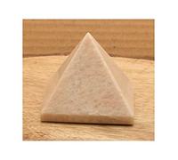 Pirámide de piedra lunar de melocotón sólido Feng Shui Reiki espiritual Piedra natural Chakra Cristal Terapia Fe Curación Energía Cargada Pirámide 2 pulgadas - Blessfull Healing