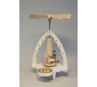 Pirámide De Té De La Natividad De Cristo 20 Cm Pirámide De Mesa Erzgebirge NUEVO