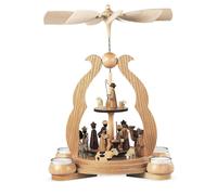 Pirámide De Té Mesa Pirámide Historia Sagrada 2 Platos 1 Nivel Natural