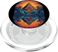Pirámide de Templo místico de la Selva Azteca Inka Maya PopSockets PopGrip para MagSafe