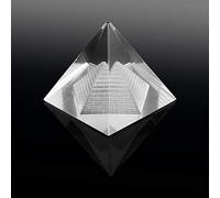 Pirámide Decorativa de Cristal Transparente Adorno de Estilo Egipcio para Oficina y Hogar