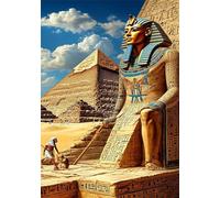 Pirámide egipcia del faraón - Puzle de 200 Piezas - Rompecabezas DIY Pintura, Entretenimiento Creativo, para Adultos Mayores de 14 años Decoración del Hogar