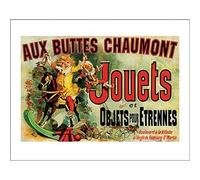 Pirámide Internacional como se ve en Amigos Jouets Art Print, Papel, Multicolor, 40 x 50 x 1,3 cm