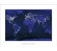 Pirámide Internacional de la Tierra por Night-Art impresión 60 x 80 cm, Papel, Multicolor, 60 x 80 x 1,3 cm