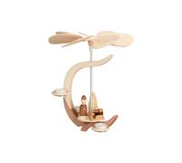 Pirámide lámpara colgante en forma C con Papá Noel, 30 cm. de alto original d...
