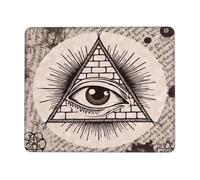 Pirámide Triangular del Ojo Que Todo Lo Ve De Dios Mouse Pad Antideslizante Mousepad Bordes Cosidos Alfombrilla De Ratón para Pc Ordenador Hogar 25X30Cm
