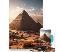 Pirámides al Atardecer de Giza para Adultos Rompecabezas de 1000 Piezas Juguete Que desafía la Mente Escape Tranquilo Pieza de colección de Arte de Corte de Calidad (50x75cm)