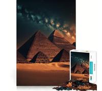 Pirámides al Atardecer, Giza Rompecabezas difícil para Adultos, 1000 Piezas Juego Inteligente para el hogar Disfrute del Montaje de la Imagen Regalo Festivo (38x52cm)