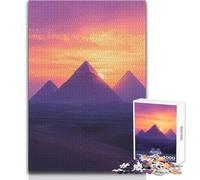 Pirámides al Atardecer - Rompecabezas de 1000 Piezas - Aprendizaje Consciente - Juego Divertido Celebraciones alegres - Tamaño 50x75cm