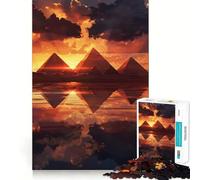 Pirámides al Atardecer un Rompecabezas de 1000 Piezas para Adultos Que desafía la Mente Juguete Relajante para desconectar Pieza de colección de Arte (38x26cm)