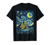 Pirámides de Giza Noche Estrellada Historia del Arte Presente Camiseta